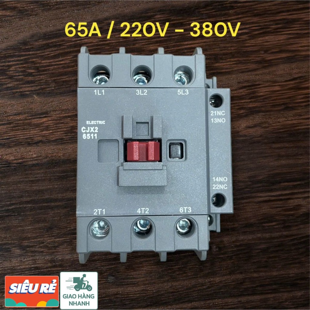 Contactor - Khởi động từ CJX2-6511 Cuộn hút 220Vac- 380Vac