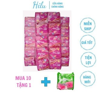 Combo 10 gói băng vệ sinh Dinfan đỏ, băng có cánh siêu khô thoáng