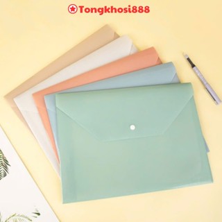 PVN63837 Túi đựng tài liệu Clear bag A4 trong suốt nhiều màu, bìa đựng tài liệu văn phòng phẩm lưu trữ hồ sơ giấy tờ
