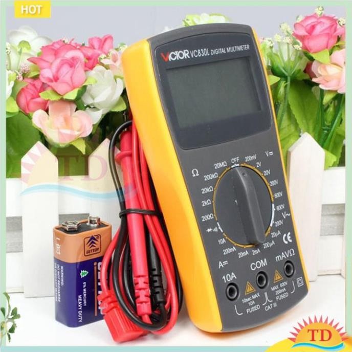 [FREE SHIP => 50K ] Thiết bị dụng cụ đo điện điện tử Victor VC830L (Có loa báo đo thông mạch)