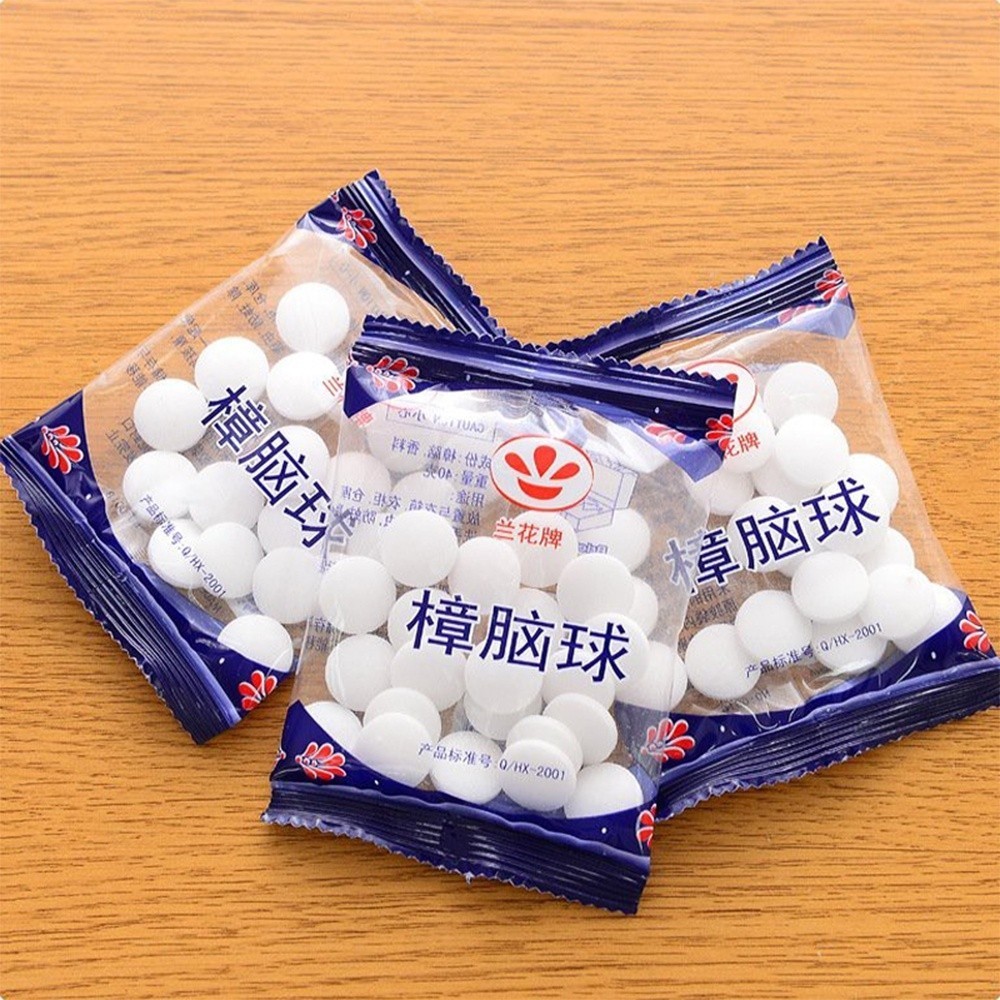 Gói 20 Viên Long Não Băng Phiến Thơm Khử Mùi, Đuổi Gián, Côn Trùng, Nấm Mốc, Khử Mùi Nhà Vệ Sinh