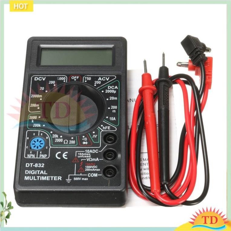 [FREE SHIP => 50K ] Đồng hồ đo vạn năng DT-832 có loa báo thông mạch