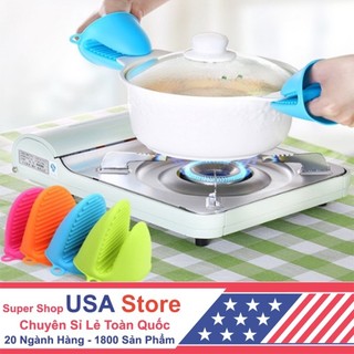  Gói 2 Găng Tay Bắc Nồi Silicon Dày - Kiểu Cao Su Hình Mỏ Vịt Dễ Dàng Cầm Nắm Đồ Dùng Nóng Chống Bỏng 
