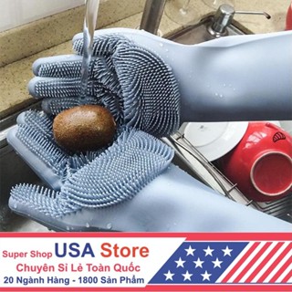 Găng Tay Rửa Bát Silicon Tạo Bọt X9 - Bao Tay Rửa Chén Nhà Bếp