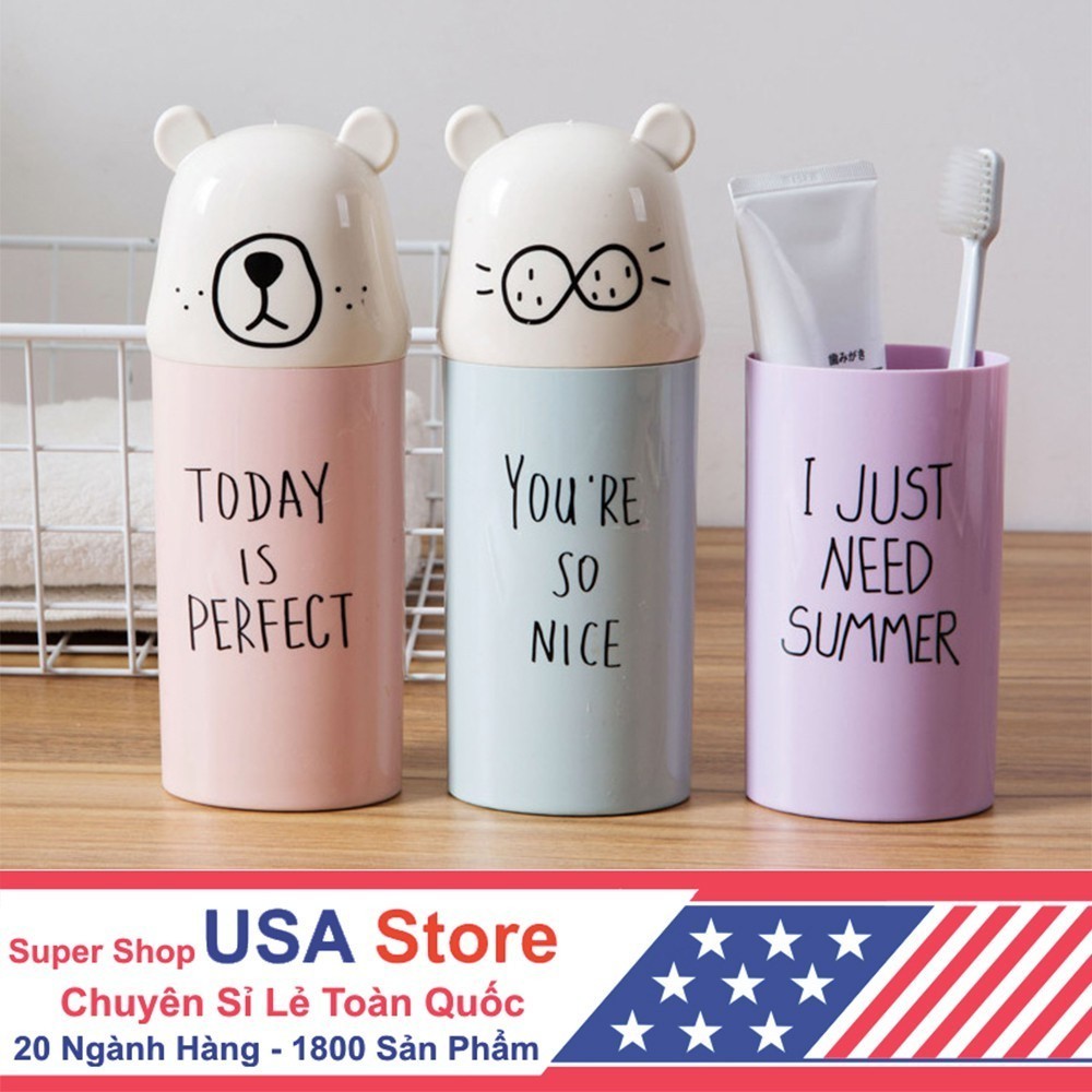 Combo Hũ Đựng Bàn Chải - Hộp Đựng Kem Đánh Răng Du Lịch