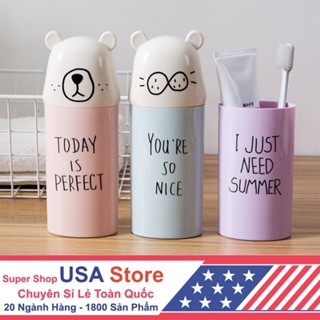 Combo Hũ Đựng Bàn Chải - Hộp Đựng Kem Đánh Răng Du Lịch