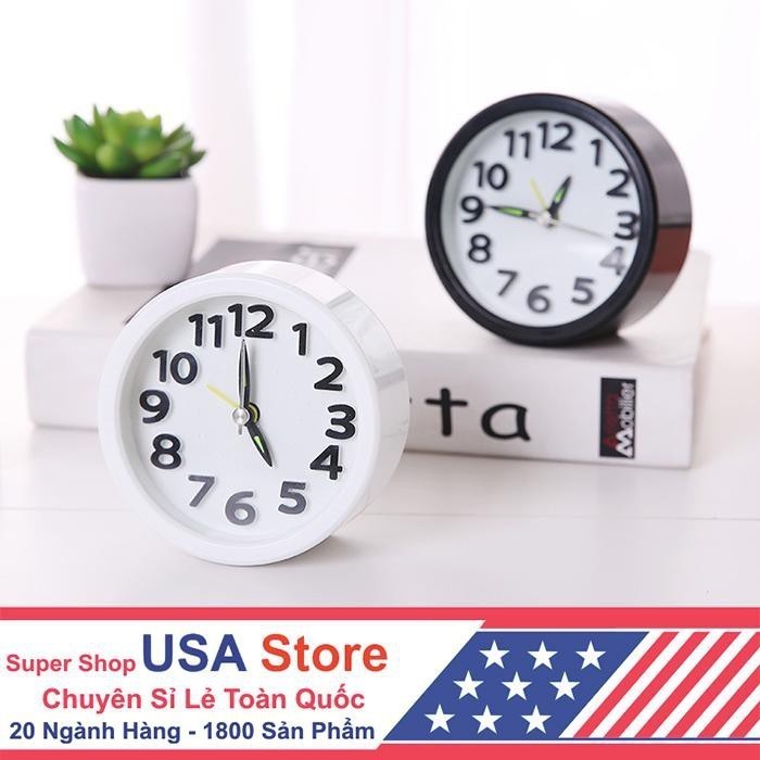 Đồng Hồ Cơ Để Bàn, Treo Tường Trang Trí - Có Báo Thức T6 Tròn/Vuông - Tùy Chọn Dáng