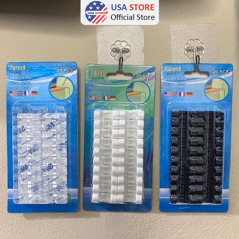 Kit 16/20 Đai Khóa Nhựa Giữ Nẹp Cố Định Dây Điện, Dây Mạng Gọn Gàng Văn Phòng/Gia Đình Cds1016
