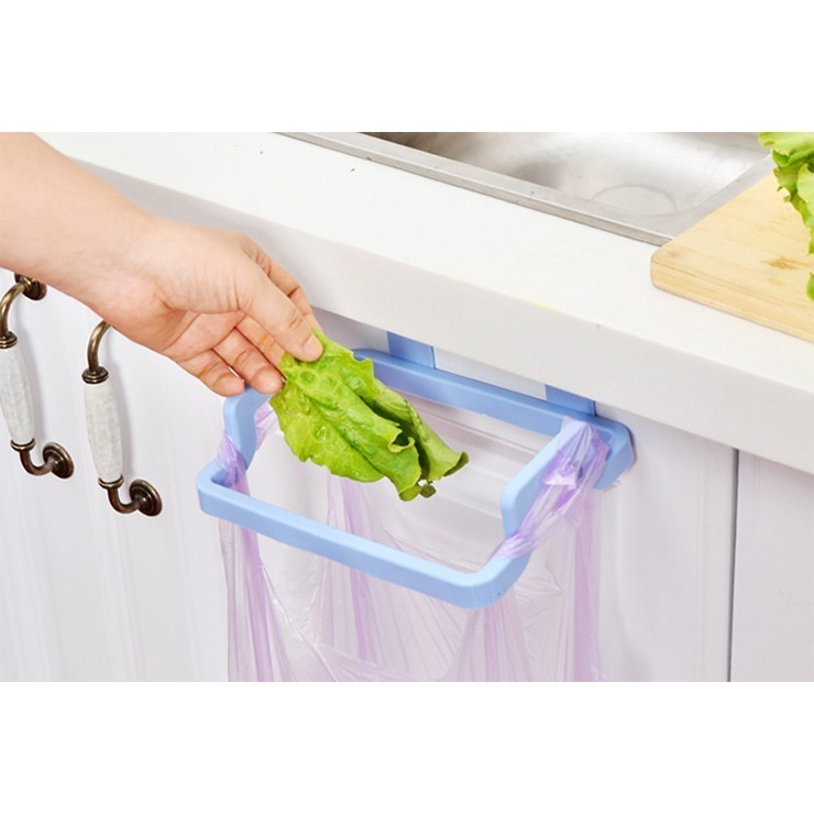 Khung Treo Móc Túi Rác Gài Tủ Bếp - Treo Khăn T123 Tiện Dụng - Vệ Sinh Nhà Bếp