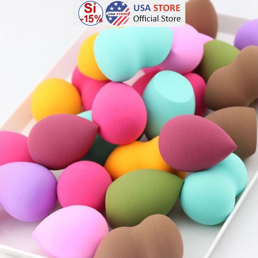 [Cỡ Lớn 6X4Cm] Bông Mút Tán Kem Nền Trang Điểm Hình Hồ Lô, Giọt Nước Xinh Bạn Gái