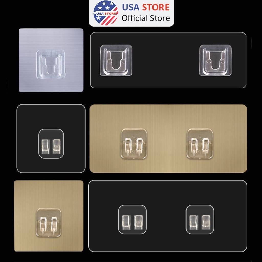 Combo Miếng Dán Gài Giá Để Đồ V6 - Chữ U A V - Miếng Dính Dự Phòng Kệ Dán Tường - Giỏ Treo Nhà Tắm - Phù Hợp Các Loại Kệ