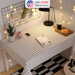Khăn Trải Bàn Ô Vuông Caro Hàn Quốc, Thảm Picnic Vải Peva, Phông Nền Chụp Ảnh Vintage Trang Trí Bàn Học