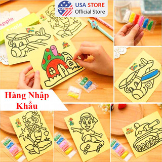 [Tổng Kho] Tranh Cát Cho Bé Tập Tô Vẽ - Có Sẵn Cát Màu Tươi Sáng Cho Trẻ Em Sáng Tạo
