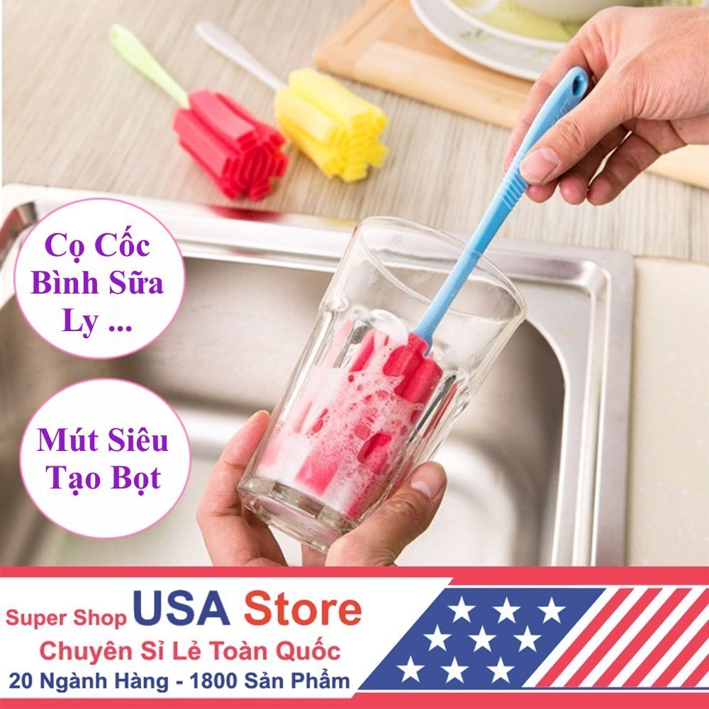 Cây Rửa Cốc Ly Siêu Rẻ Bền Chọn Loại - Dụng Cụ Cọ Bọt Biển Rửa Vệ Sinh Bình Sữa