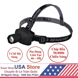 Đèn Pin Đội Đầu - Đèn Soi Tai - Soi Ếch Nhái - Tiện Dụng Khi Mất Điện Chip Led Siêu Sáng 3 Chế Độ Sáng