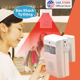 Chuông Hồng Ngoại Báo Chào Khách - Cảm Biến Báo Động Chống Trộm - Nhiều Chế Độ - Tối Đa 8 Mét (Trắng)