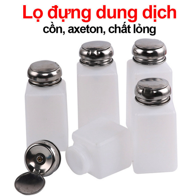 Lọ đựng dung dịch cồn, axeton, lọ chứa chất lỏng