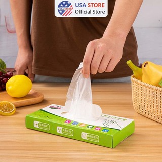 Hộp 100 Găng Tay Cao Su TPE Hộp Xanh Lá - Bao Tay Siêu Dai Dùng 1 Lần Làm Bếp Nấu Ăn Vệ Sinh