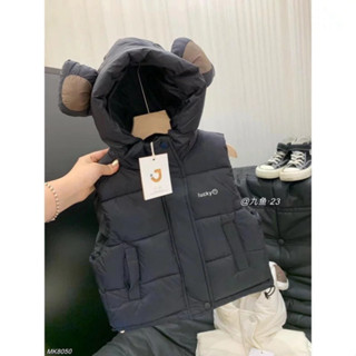 Áo gile phao LUCKY tai gấu Xinh xắn cho bé trai bé gái 8-20Kg