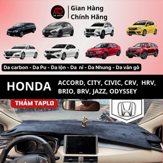 Thảm Taplo HONDA ACCORD, CITY, CIVIC, CRV,  HRV, BRIO, BRV, JAZZ, ODYSSEY chất liệu da carbon, nhung, AD AUTO
