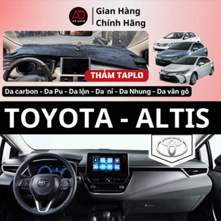 Thảm taplo TOYOTA ALTIS, thảm phủ taplo ô tô chất liệu da carbon, da lộn, nhung, da vân gỗ, nhung lông cừu, AD AUTO