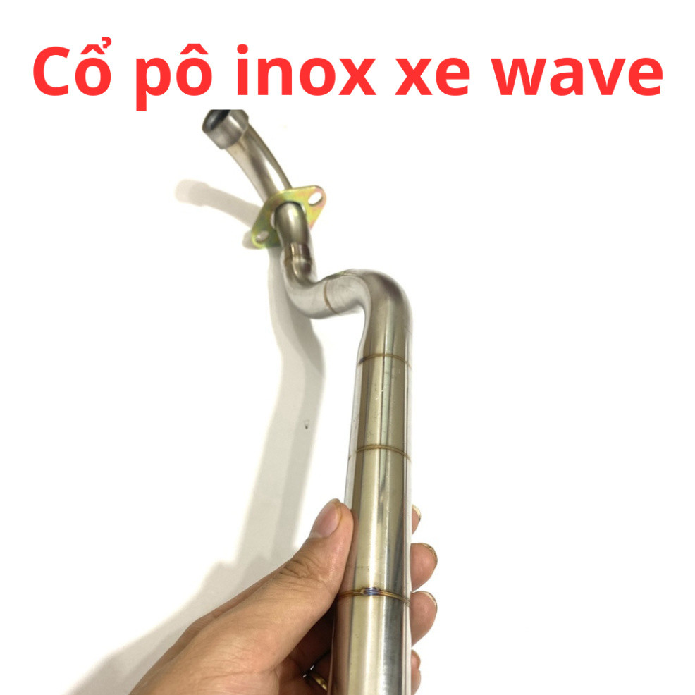 cổ pô inox gắn pô zin cho xe wave 50 100 110 dream rsx rs s blade không gỉ dùng để thay thế cổ pô zi