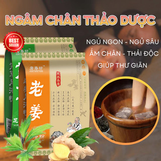 Bột thảo dược ngâm chân từ đông y, giúp thư giãn, giảm đau nhức, cải thiện giấc ngủ và thanh lọc cơ thể.