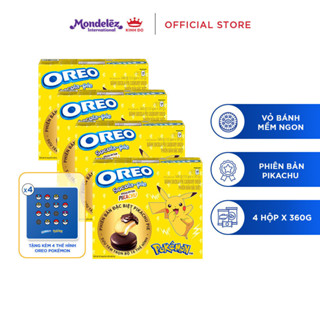 Bánh Oreo Pie Pokémon Phiên Bản Pikachu, Combo 4 Hộp X360G