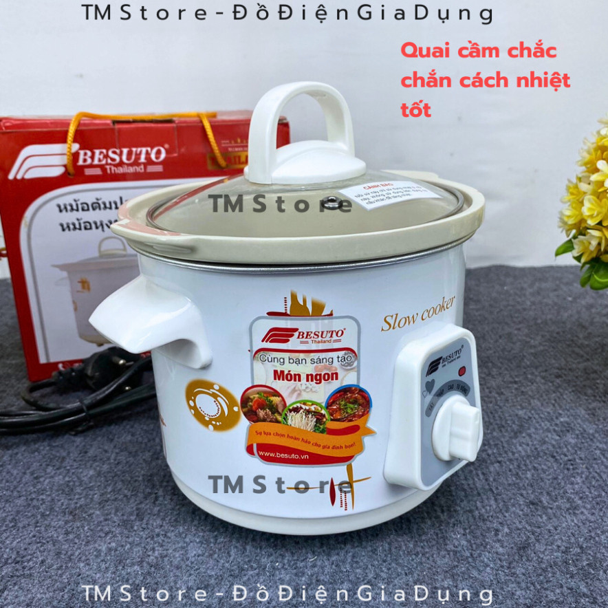 Nồi Nấu Chậm Besuto BST 4115 chuẩn cao cấp Thương Hiệu Thailand , Nồi Kho Cá Nấu Cháo Chậm Besuto BS
