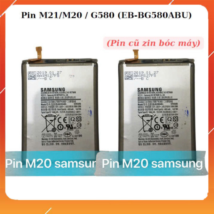 Pin Samsung M20/ G580 (EB-BG580ABU) cũ bóc máy đẹp ,sẵn hàng  Tại Minh tuệ