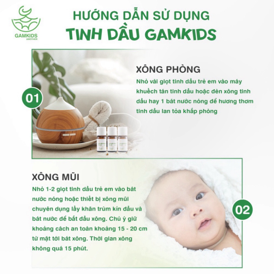 Tinh Dầu Xông Ngừa Ho Cho Bé Gamkids 10ml + quà tặng