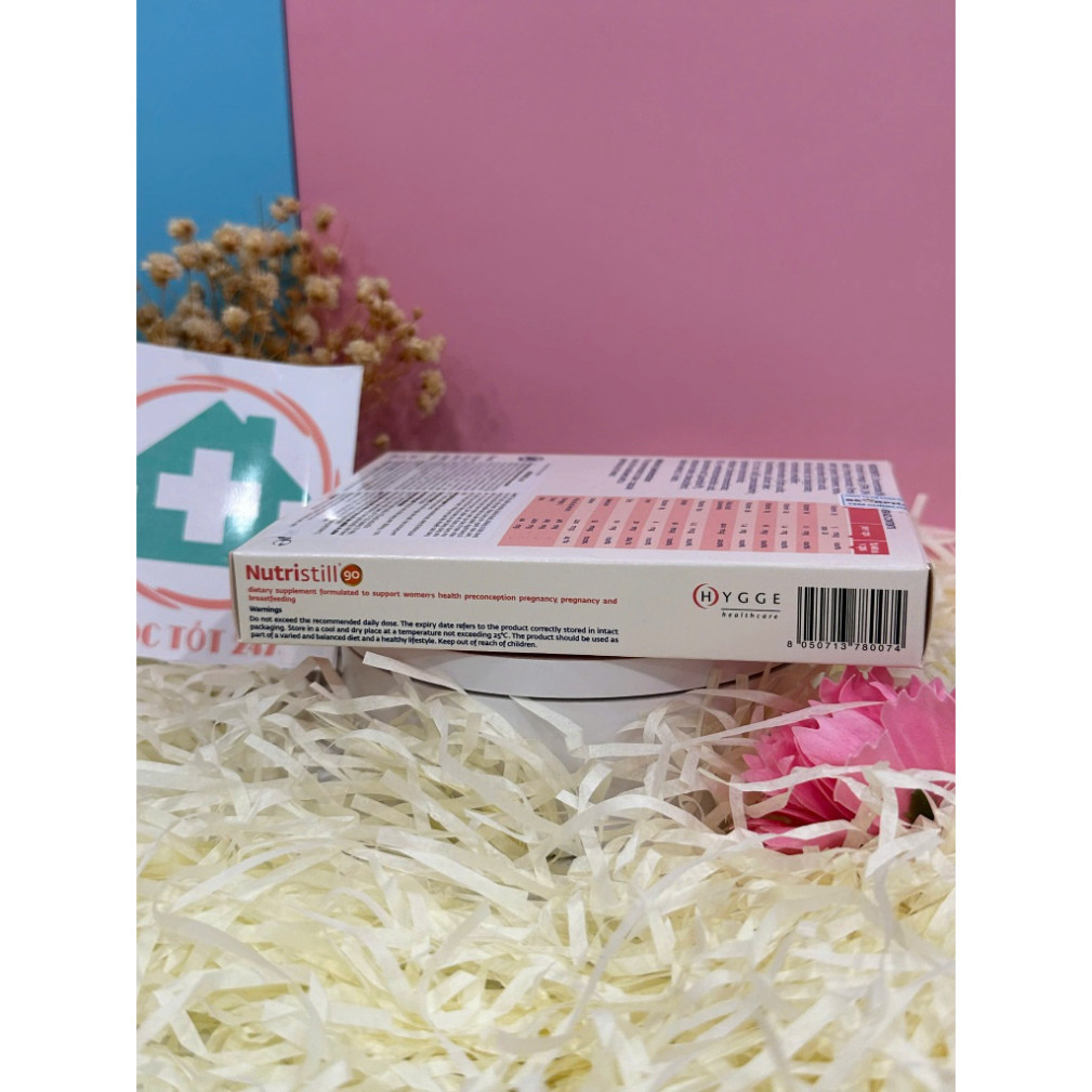 Vitamin bầu NUTRISTILL 90 nhập khẩu Ý, bổ sung vitamin tổng hợp cho bà bầu, đủ Sắt, DHA, Acid folic.