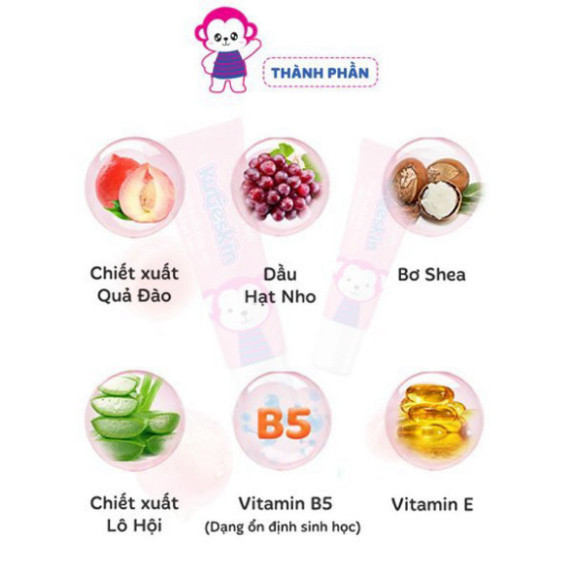 Kem dưỡng môi Kutieskin mềm môi bé xinh môi mẹ, dưỡng ẩm, phòng ngừa khô môi nứt nẻ, an toàn cho mẹ và bé (Tuýp 10gr)
