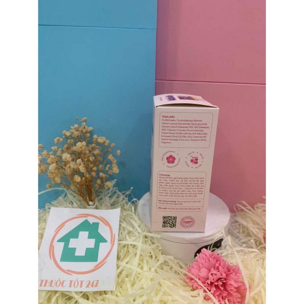 SỮA TẮM GỘI KUTIESKIN - Sữa tắm gội cho bé Kutieskin giúp làm sạch da, ngừa rôm xảy, mẩn ngứa, hăm da - Hộp 200ml