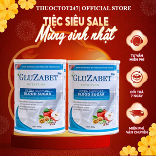  Combo 2 lon Sữa Hạt TIỂU ĐƯỜNG GLUZABET 650g ❤️ CHÍNH HÃNG ❤️- Sữa Chuyên Dùng Cho Người Tiểu Đường Ổn Định Đường Huyết 