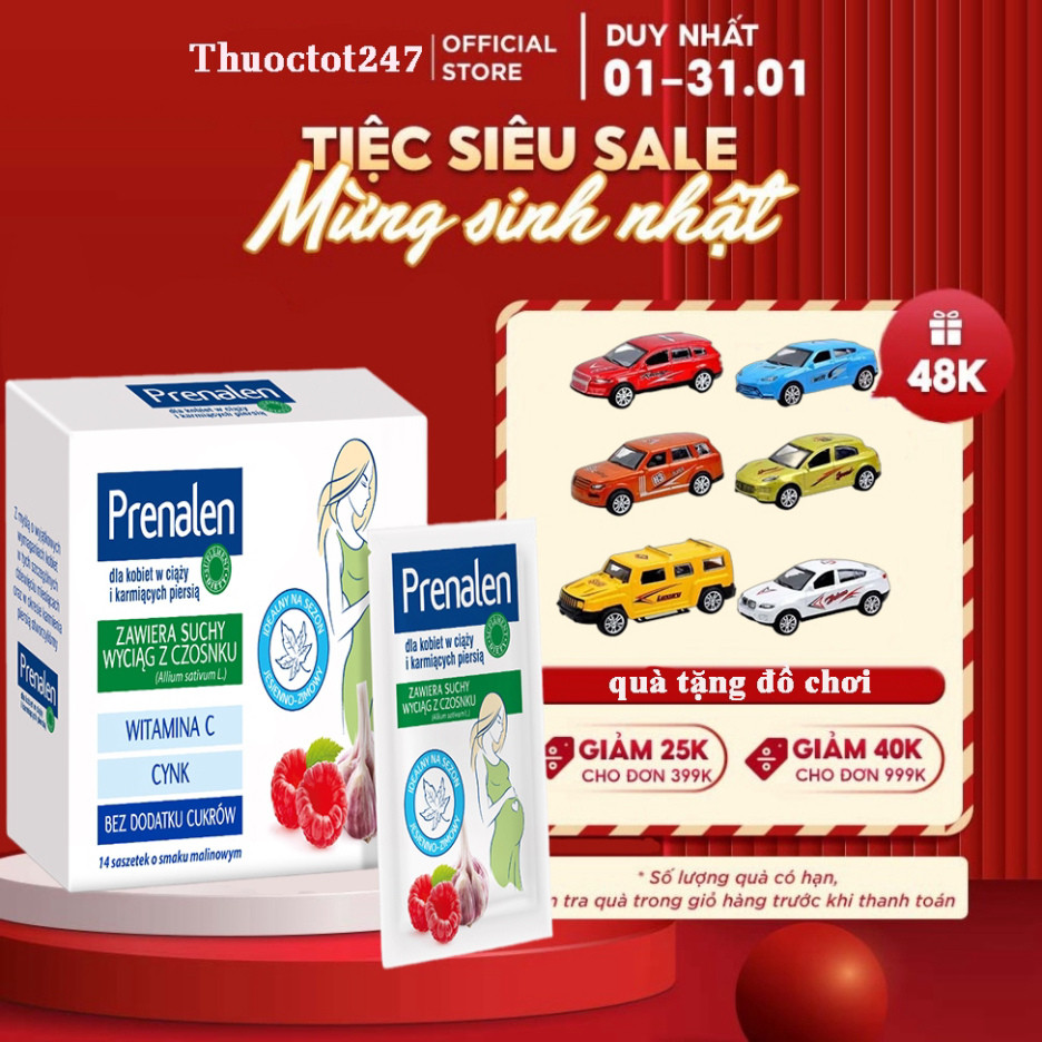 Prenalen + quà tặng - bổ sung vitamin và khoáng chất - Tăng đề kháng, giảm cảm cúm cho mẹ bầu, sau sinh