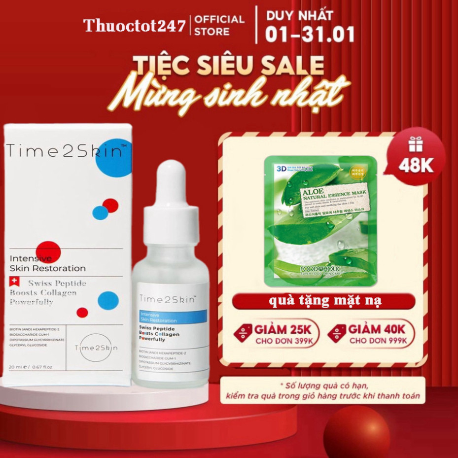 Serum Time2Skin Dưỡng Ẩm Phục Hồi Tái Tạo Và Chống Lão Hóa Da