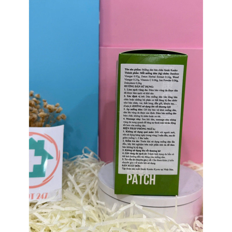 Miếng dán thải độc chân Itsuki Kenko Nhật Bản - Hộp 40 miếng