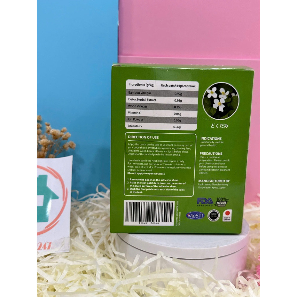 Miếng dán thải độc chân Itsuki Kenko Nhật Bản - Hộp 40 miếng