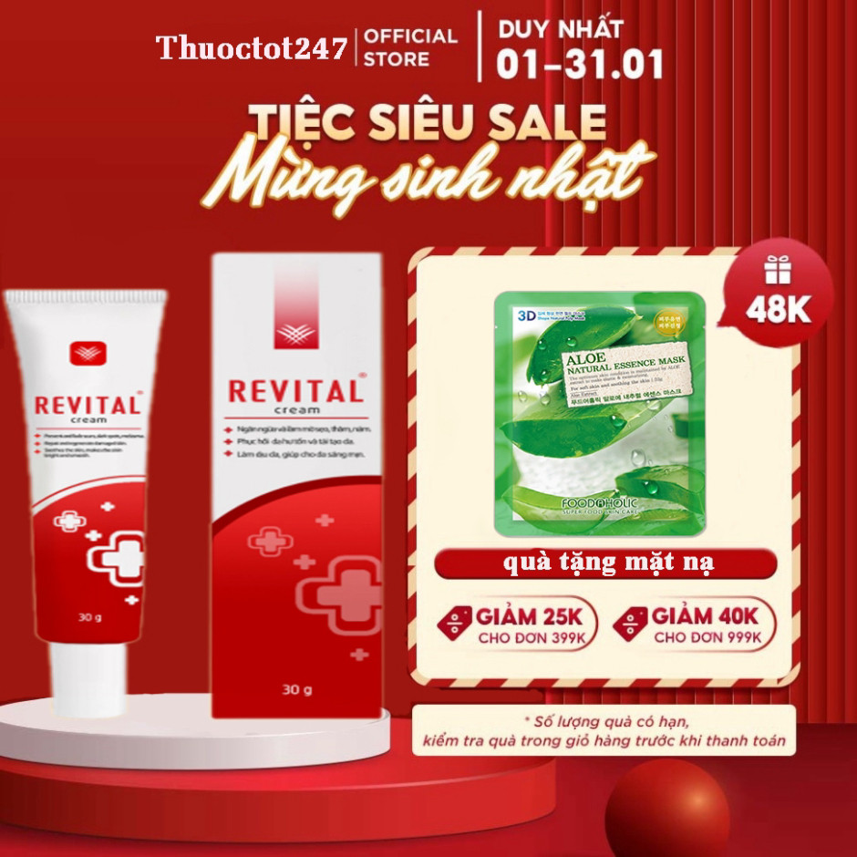 Kem sẹo Revital xoá sạch mọi loại sẹo HỘP 30G