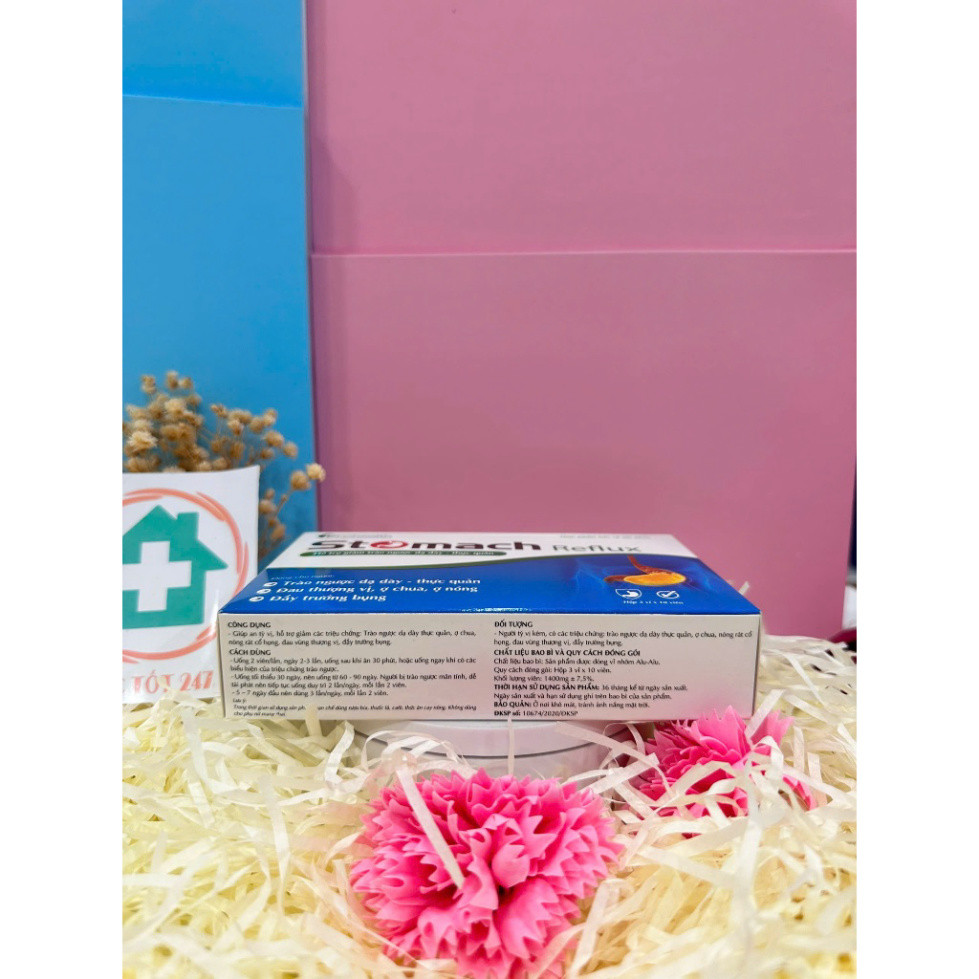 Viên uống dạ dày STOMACH REFLUX, giảm trào ngược dạ dày, thực quản, đau thượng vị, ợ hơi, đầy trướng bụng