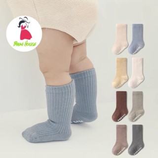  Set 10 Đôi Tất Trẻ Sơ Sinh Chống Trơn Trượt Cổ Bo Cao Cho Bé Trai Bé Gái Chất Gân Tăm Mền Mại MynaBra SS25 