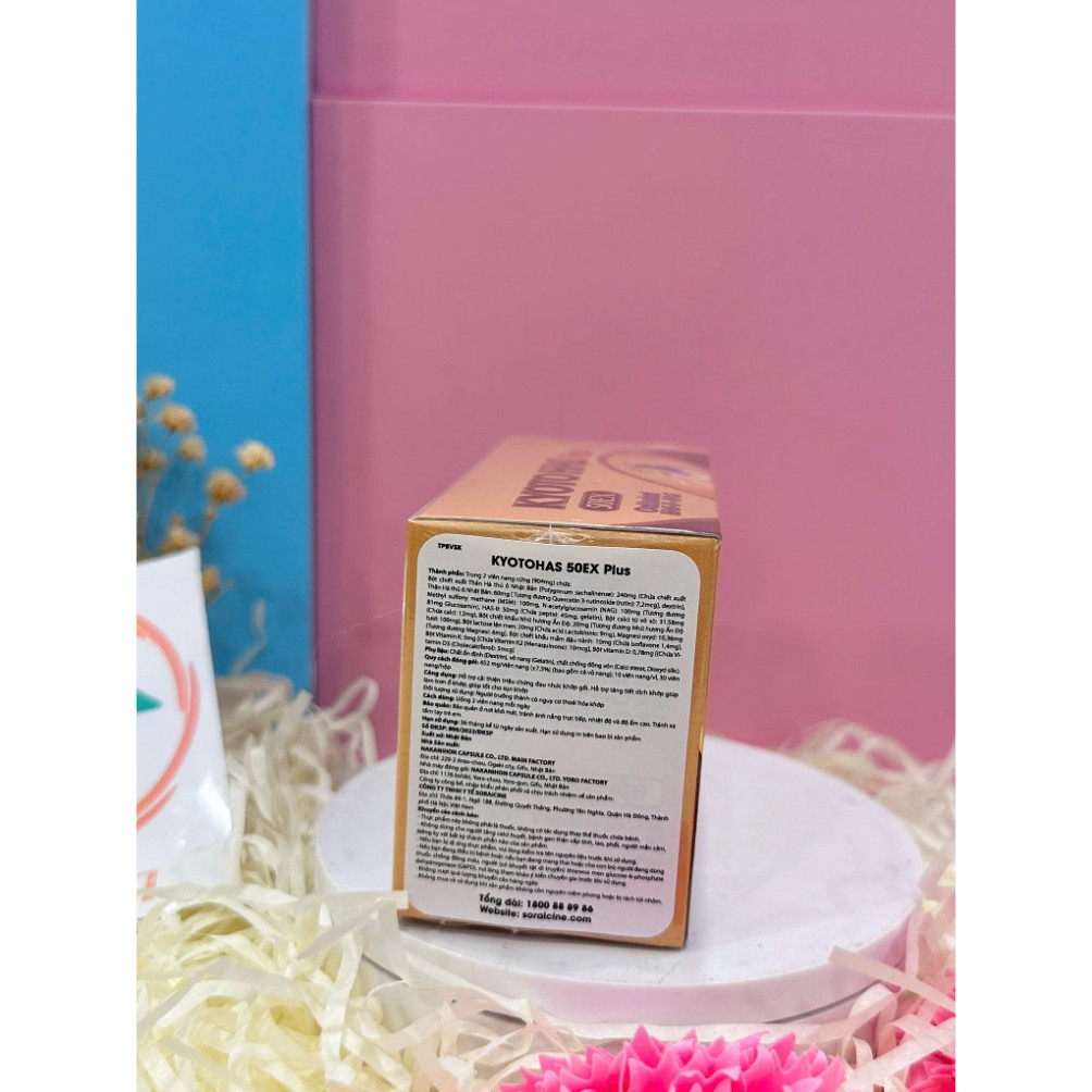 Viên Uống Kyoto Has 50Ex Plus , Kyotohas 50Ex Cải Thiện Tình Trạng Xương Khớp - Hộp 30 Viên