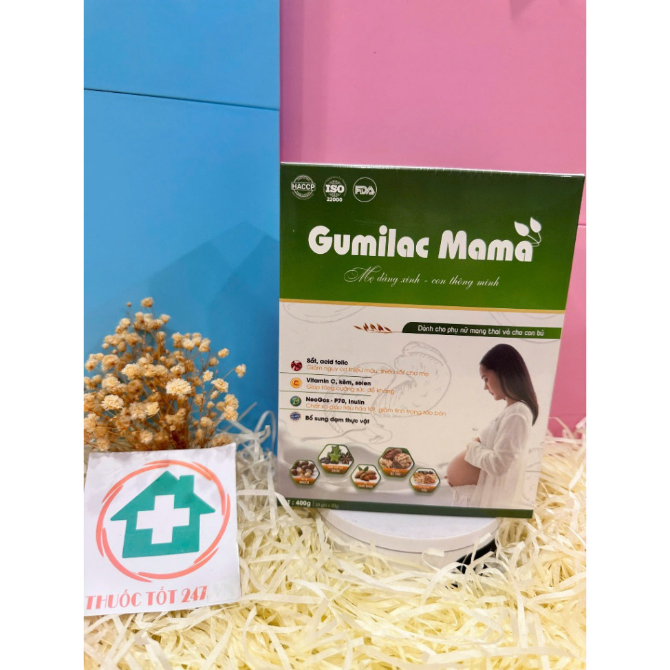 Sữa hạt Gumilac Mama 100% �Đạm Thực Vật Dành Cho Mẹ Bầu - Hộp Giấy 400g