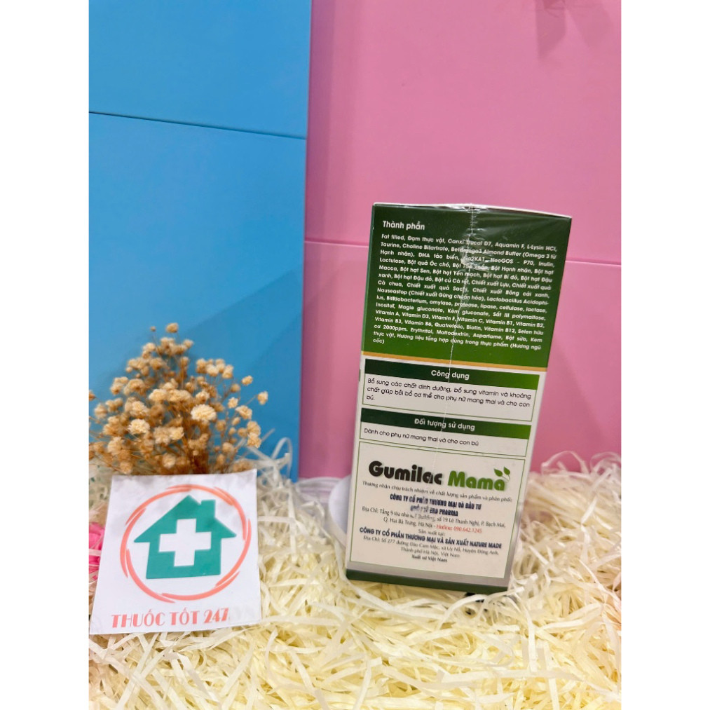 Sữa hạt Gumilac Mama 100% �Đạm Thực Vật Dành Cho Mẹ Bầu - Hộp Giấy 400g