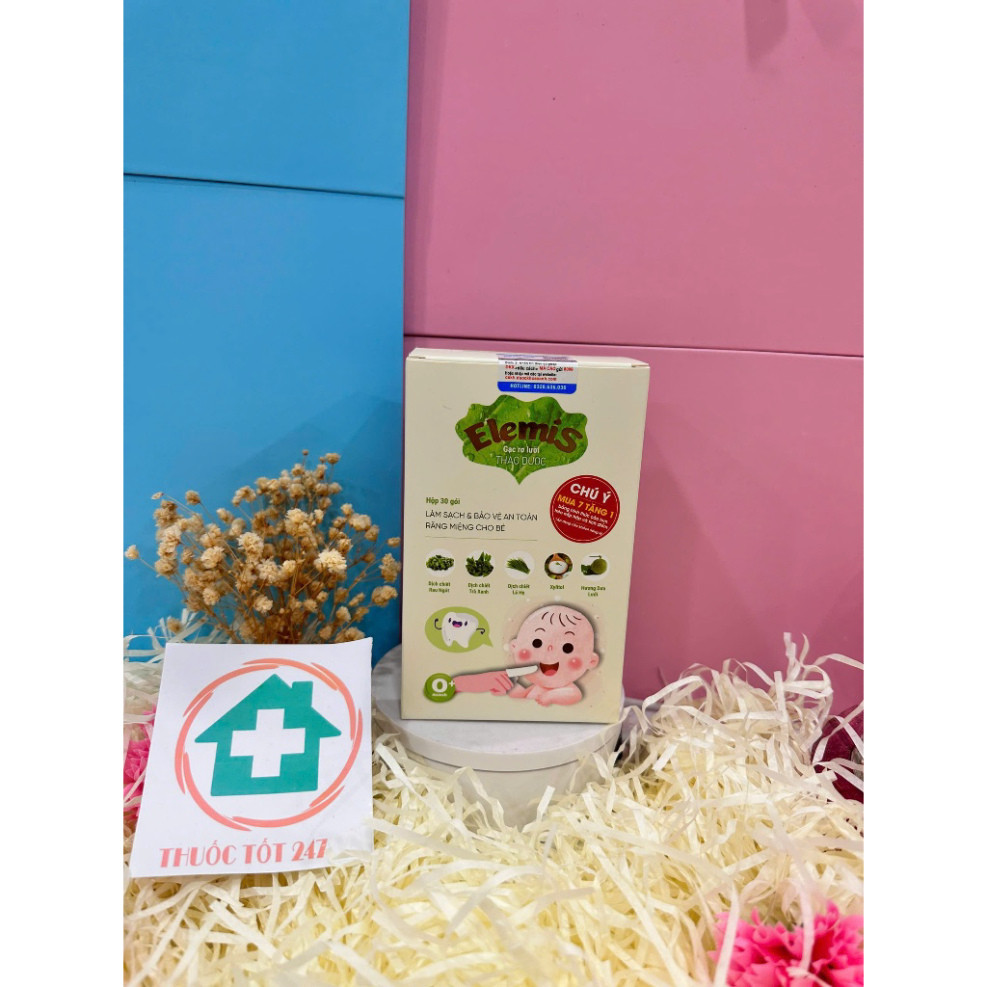 Gạc rơ lưỡi thảo dược Elemis chuẩn Organic giúp làm sạch khoang miệng, hết nấm lưỡi tưa lưỡi