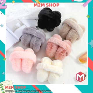  Bịt tai giữ ấm mùa đông bằng bông mềm mịn màu trơn có thể gấp gọn mang phong cách thời trang cute dễ thương 