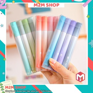  Set 4 bút nhớ highlight pastel nhiều màu sắc dễ thương phong cách Morandi 