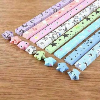 Giấy gập sao may mắn nhiều màu sắc ngẫu nhiên (một set gồm 50 tờ)