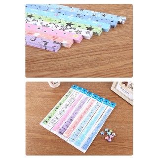 Giấy gập sao may mắn nhiều màu sắc ngẫu nhiên (một set gồm 50 tờ)